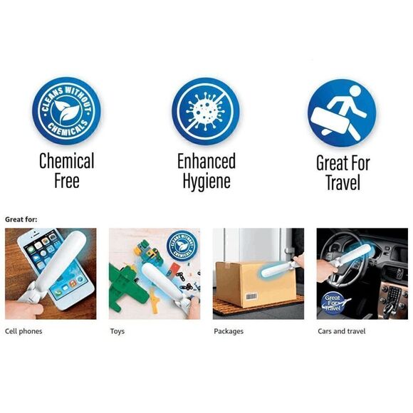 Portable Safe and Healthy Disinfecting Sanitizing UV-C Light Wand NEW IN BOX - Picture 2 of 15